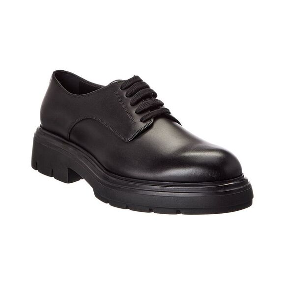 Ferragamo Devis Leather Derby Black